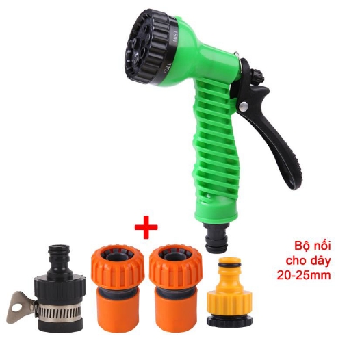 Picture of Vòi xịt nước tưới cây, rửa xe Vòi 7 chế độ VOI-N7T1.505, Bộ 5 món Vòi 7 trong 1 20-25 mm