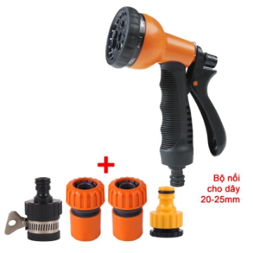 Ảnh của Bộ vòi xịt nước tưới cây, Rửa xe 8 chế độ VOI-N8T1.514,  Bộ 5 món Vòi 8 trong 1  Nối nhanh 20-25 mm