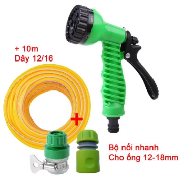 Ảnh của Vòi xịt nước tưới cây, rửa xe 7 Chế độ VOI-N7T1.408, Bộ 3 món Vòi 7 trong 1 + Dây 12-16 mm
