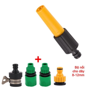 图片 Bộ phụ kiện tưới cây, Rửa xe 5 món V8N-5080, Bộ vòi tưới cây nhựa thằng, Dùng cho dây 8-11 mm