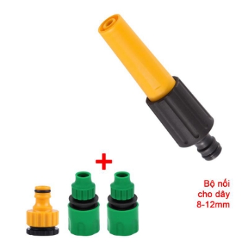 Ảnh của Bộ phụ kiện tưới cây V8N-4080, Vỉ vòi rửa xe 4 món dùng cho dây 8-11 mm, Vòi nhựa thẳng đa năng