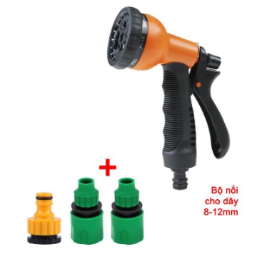 图片 Bộ phụ kiện tưới cây, Rửa xe 4 món V8N-4082, Bộ vòi tưới cây 8 trong 1, Dùng cho dây 8-11 mm