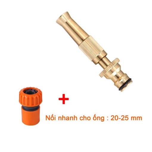 图片 Vòi xịt nước tưới cây, rửa xe VOI-6.233,  Vòi đồng VOI-6  + Đầu nối nhanh 20-25 mm