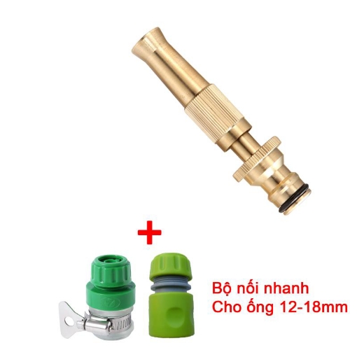 รูปภาพของ Bộ phụ kiện tưới cây, Rửa xe 3 món VPD-3013, Vòi tưới cây đồng VOI-6 + Nối nhanh 12-18 mm