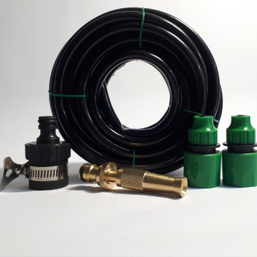 Picture of Bộ vòi xịt nước Tưới cây, Rửa xe vòi bằng đồng VOI-6.546, Bộ 4 món + 10 m Dây 8-12 mm