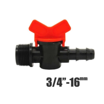 Ảnh của Khởi thủy Van khóa TM-16C Ren 27 ra ống Φ16 mm, Van khóa dây PE LDPE HDPE PVC 3/4"-16 mm