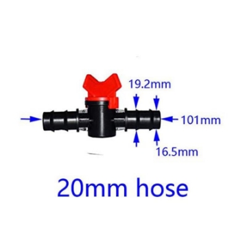 Ảnh của Van khóa TM-20A 2 đầu gân cho ống tưới Φ20 mm, Van khóa cho dây PE LDPE HDPE PVC