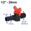 图片 Khởi thủy Van khóa TM-20B Ren 21 ra ống Φ20 mm, Van khóa dây PE LDPE HDPE PVC 1/2"-20 mm