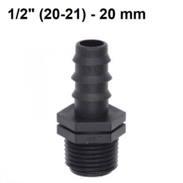 Ảnh của Khởi thủy TKR-1220 Ren 21 ra ống Φ20 mm, Khởi thủy cho dây PVC PE HDPE LDPE