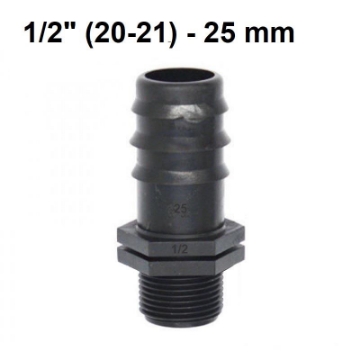 Ảnh của Khởi thủy TKR-1225 Ren 21 ra ống Φ25 mm, Khởi thủy cho dây PVC PE HDPE LDPE