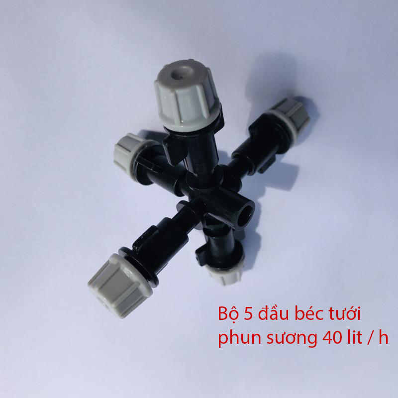 Bộ 5 đầu phun sương trơn 6mm [+7.300đ]