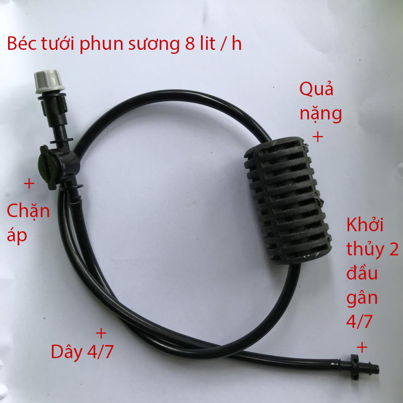 Tưới treo 1 Đầu tưới phun sương 8L/h, gân 4/7 [+6.700đ]