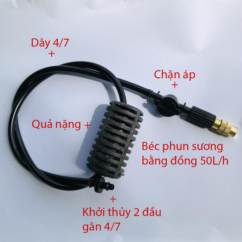 Tưới treo 1 Đầu tưới phun sương 50L/h, gân 4/7 [+6.700đ]
