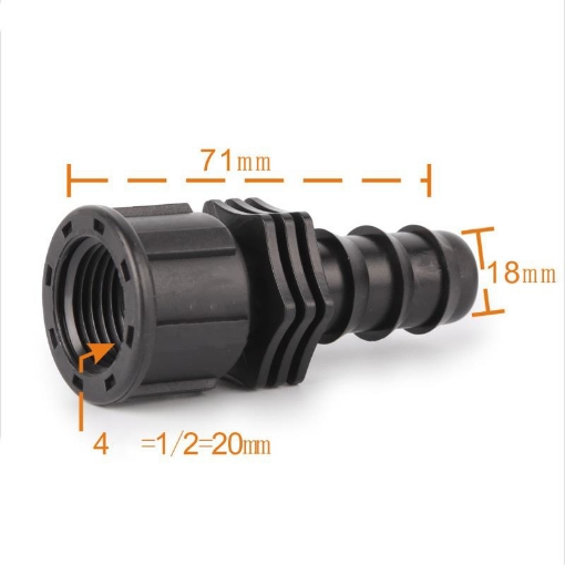 Picture of Khởi thủy TKR-1220T Ren trong 21 ra ống Φ20 mm, Khởi thủy cho dây PVC PE HDPE LDPE