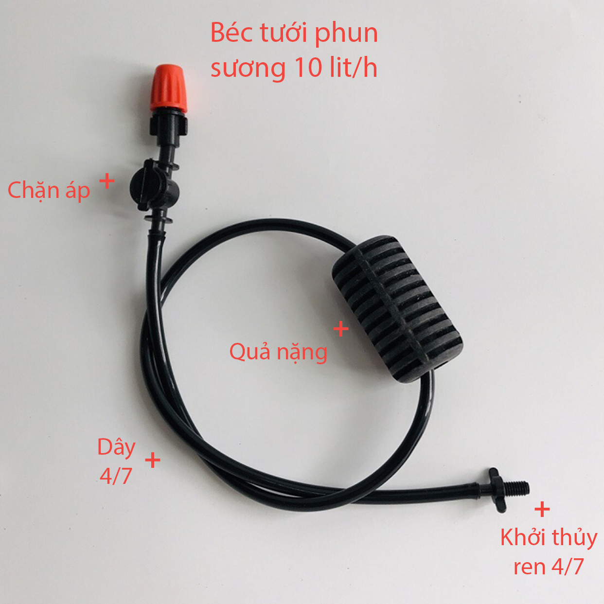 Tưới treo 1 Đầu tưới phun sương 10L/h, ren 4/7 [+6.700đ]
