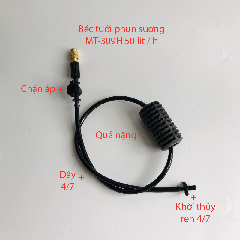 Tưới treo 1 Đầu tưới phun sương 50L/h, ren 4/7 [+6.700đ]