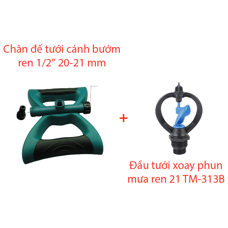 Béc tưới xòe 360° Kèm chân đế cánh bướm [+56.000đ]