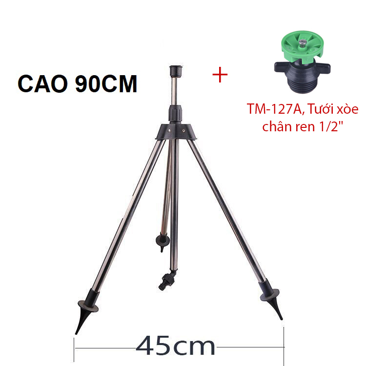 Béc tưới xòe 360° Kèm chân đế Tripod 3 chân [+100.000đ]