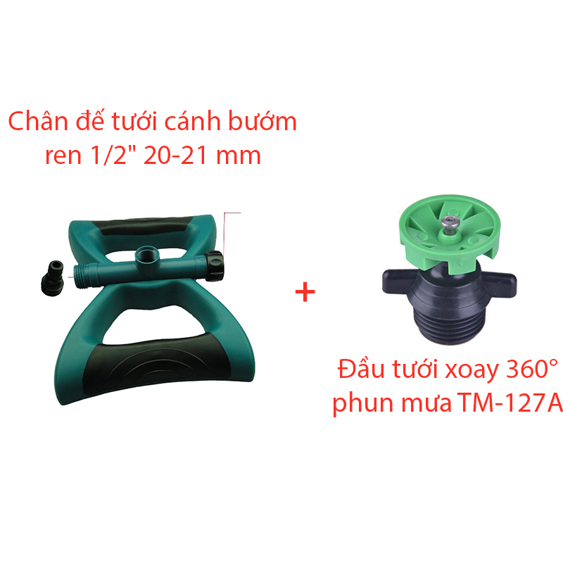 Béc tưới xòe 360° Kèm chân đế cánh bướm [+56.000đ]