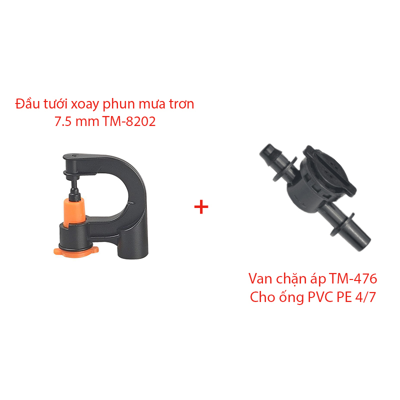 Béc tưới xòe 360° Kèm Chặn áp [+2.700đ]