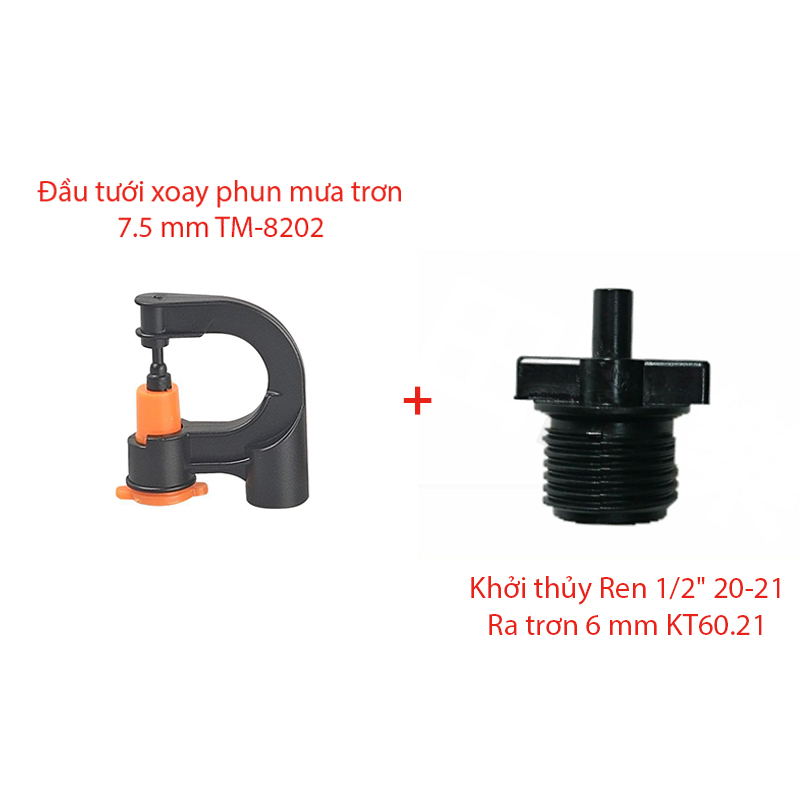 Béc tưới xòe 360° Kèm Ren 21-6mm [+1.200đ]
