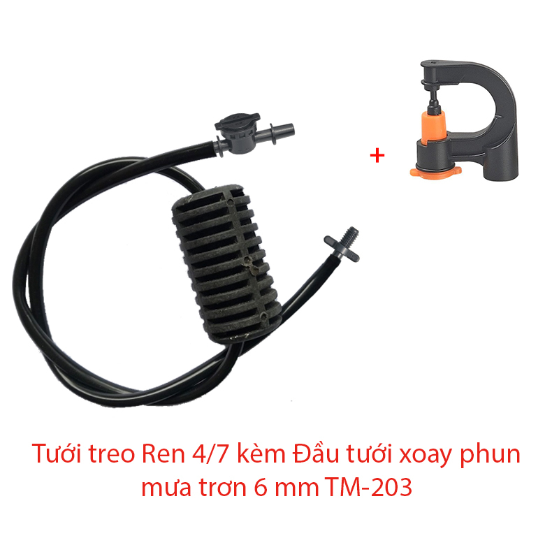 Béc tưới xòe 360° Kèm Tưới treo Ren 4/7 [+6.700đ]