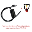 Ảnh của Đầu tưới xòe phun mưa trơn 6 mm TM-7202, Béc tưới xòe 360° Kèm phụ kiện nối