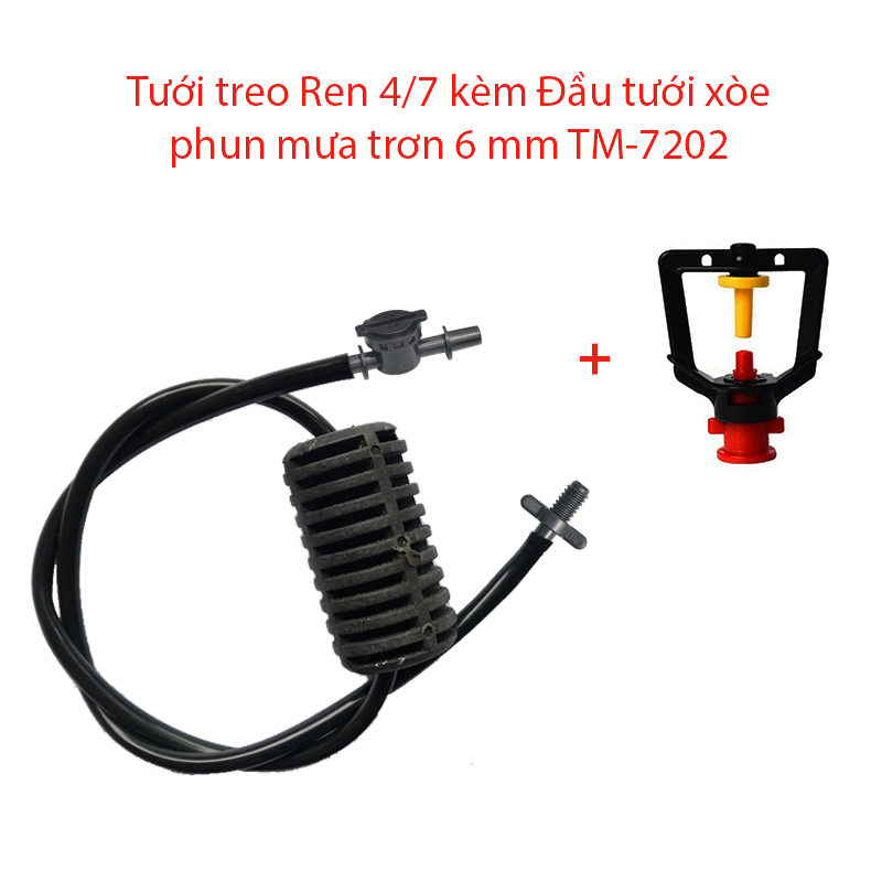 Béc tưới xòe 360° Kèm Tưới treo Ren 4/7 [+6.700đ]