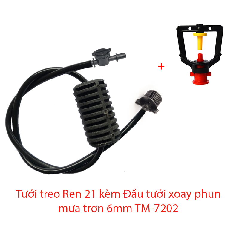 Béc tưới xòe 360° Kèm Tưới treo Ren 21 [+7.900đ]