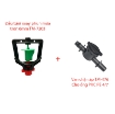 Ảnh của Đầu tưới xoay phun mưa trơn 6mm TM-7203, Béc tưới xòe 360° Kèm phụ kiện nối