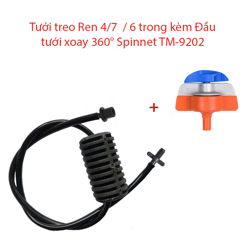 Béc tưới xòe 360° Kèm Tưới treo Ren 4/7  / 6 trong [+4.300đ]