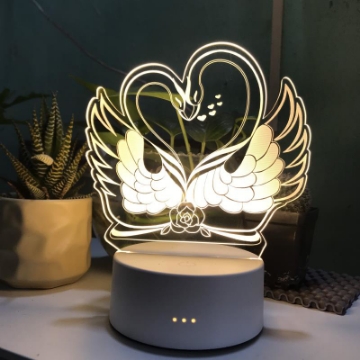 Ảnh của Tấm Mica mặt đèn ngủ led 3D, nhiều hình độc đáo ngộ nghĩnh