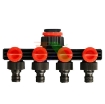 Picture of Đầu nối nhanh chia 4, Khớp nối nhanh chia 4 có van khóa kèm 4 đầu nối nhanh