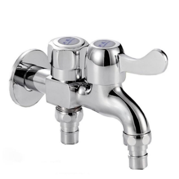 Ảnh của Vòi nước 2 đầu ra đa năng XRUI-HK, Vòi kép 2 van khóa gắn tường dành cho máy giặt