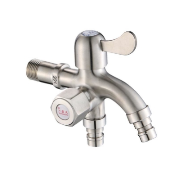 Ảnh của Vòi nước 2 đầu ra đa năng XRUI-304, Vòi kép 2 van khóa gắn tường dành cho máy giặt