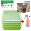Ảnh của Combo Khay trồng Rau mầm Thủy canh CKM, Kèm Hạt giống, Bình xịt