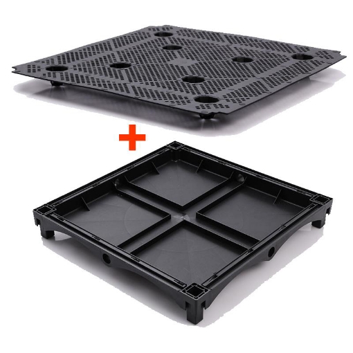 图片 Đáy và Tấm lót chậu lắp ghép CLG-40, Đáy Chậu ghép cỡ 40x40 cm