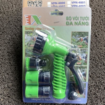 Ảnh của Bộ phụ kiện tưới cây, Rửa xe 4 món VPN-4001, Bộ vòi tưới cây 7 trong 1 Dùng cho Dây 12-18 mm