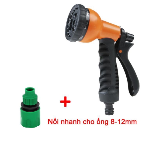 Picture of Vòi xịt nước tưới cây VOI-N8T1, Vòi 8 trong 1 kèm Phụ kiện nối nhanh