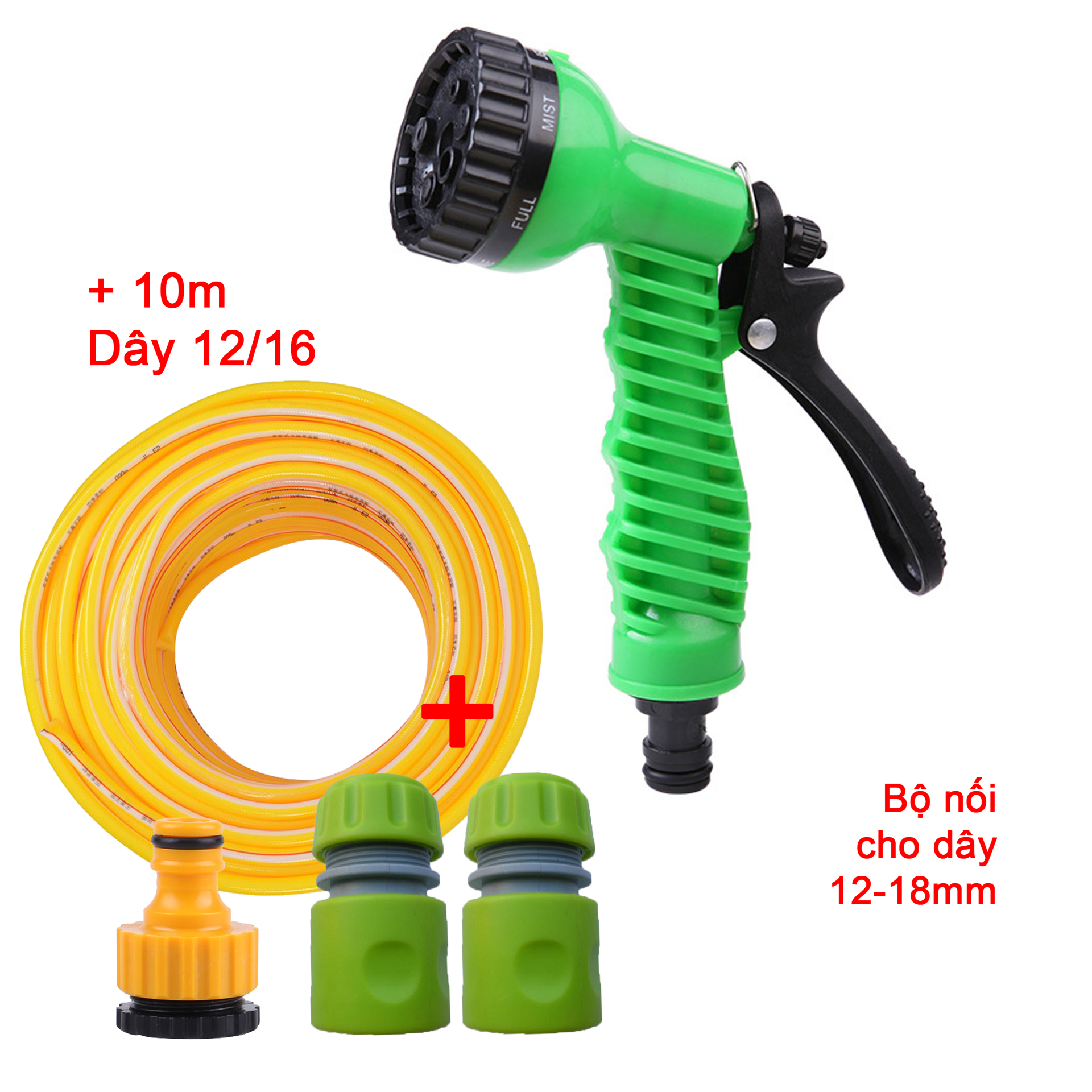Bộ 4 món 12/18 (Vòi 7T1) + 10m dây 12/18 [+48,000đ]