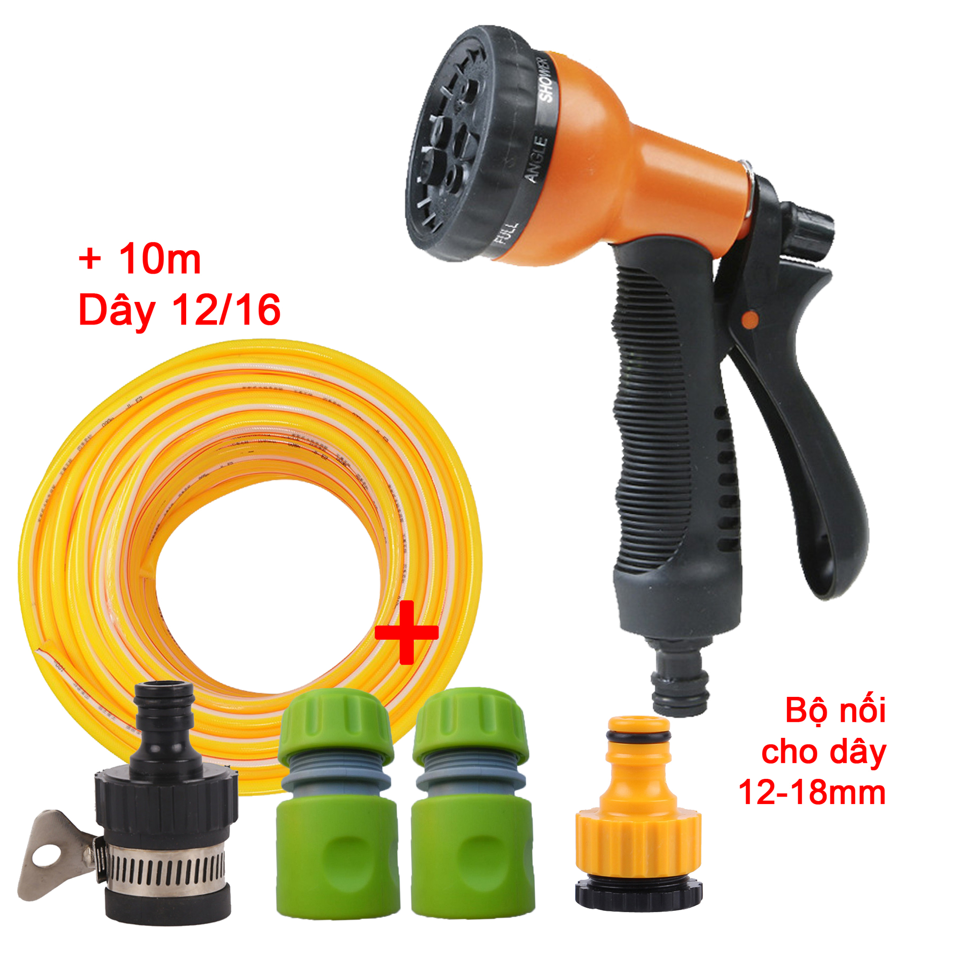 Bộ 5 món 12/18 (Vòi 8T1) + 10m dây 12/18 [+59,000đ ]