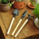Ảnh của Bộ dụng cụ làm vườn 3 món cán gỗ TXE-3GO2, Bộ Xẻng 3 món làm vườn mini