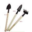 图片 Bộ dụng cụ làm vườn 3 món cán gỗ TXE-3GO2, Bộ Xẻng 3 món làm vườn mini