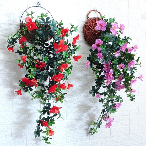 Ảnh của Hoa Đỗ Quyên lụa THG-DQ90, Hoa lụa trang trí, Hoa giả cao cấp