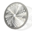 Ảnh của Lưỡi dao máy cắt cỏ tròn 255*25.4*40T, Lưỡi phát cỏ tròn cho máy cắt cỏ chạy xăng