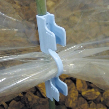 Ảnh của Kẹp nhựa cố định màng PE KMP-2, Kẹp nhựa đôi cố định màng PE vào Vòm nhà màng