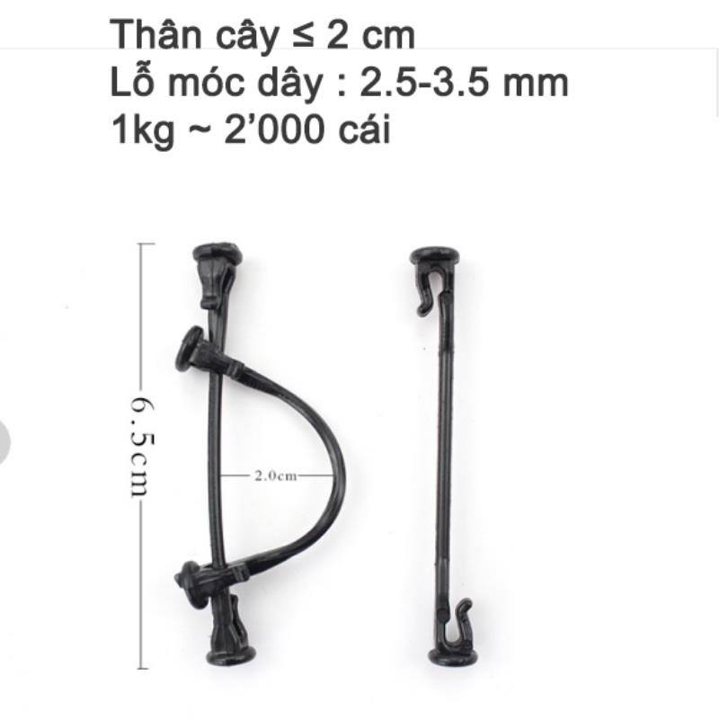 Dài 6.5 cm - Thân cây 2.0 cm - Dây 3.5 mm