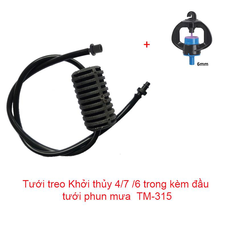 Béc tưới xòe 360° Kèm Tưới treo Khởi thủy 4/7 / 6 trong [+4.300đ]