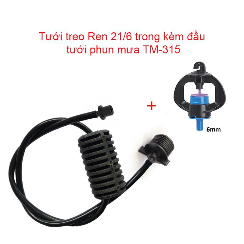 Béc tưới xòe 360° Kèm Tưới treo Ren 4/7  / 6 trong [+6.100đ]