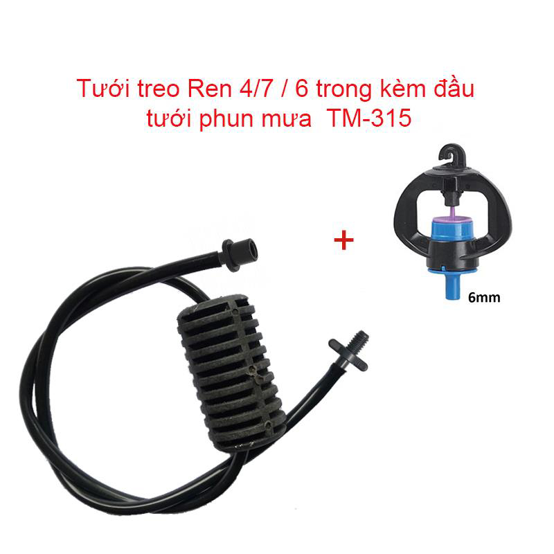 Béc tưới xòe 360° Kèm Tưới treo Ren 21  / 6 trong [+5.500đ]